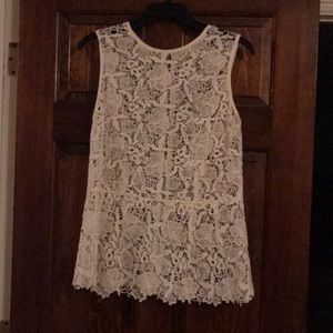 Cabi size M peplum lace top